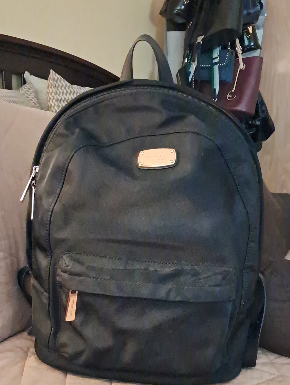 Michael Kors Black Nylon Backpack - Unisex Everyday Bag